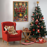 Weihnachts-Kamin-Puzzle 1000 Teile